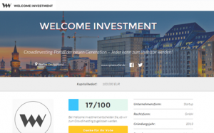 Welcome Investment Screenshot